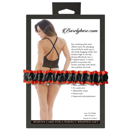 Body string en dentelle - Félicya - Noir
