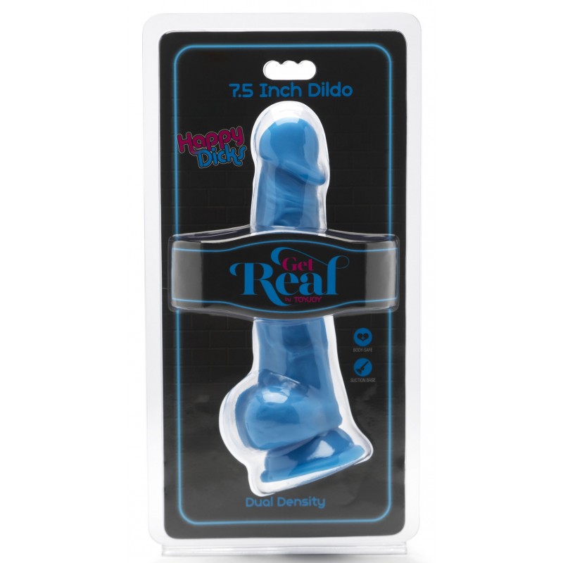 Gode Happy Dick 14 x 3.8 cm Bleu