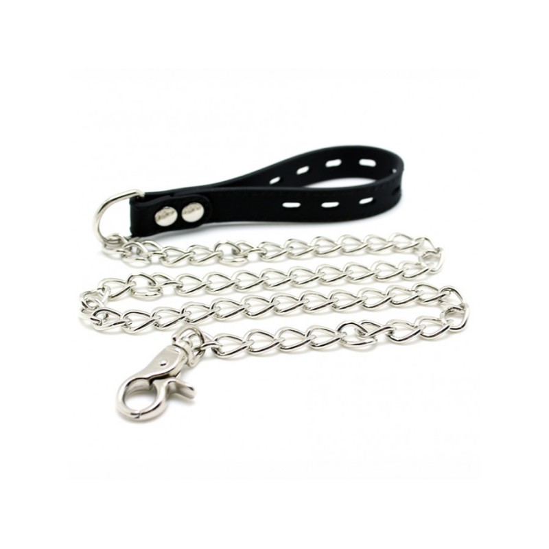 Rimba - Collier de 5 cm. avec laisse en métal, réglable avec boucle.