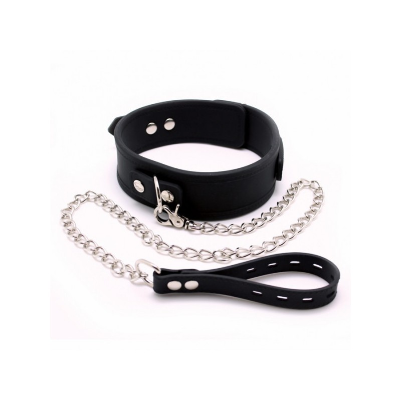 Rimba - Collier de 5 cm. avec laisse en métal, réglable avec boucle.