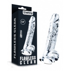 Gode Transparent - Flawless Clear Dildo 19 cm - LOVETOY