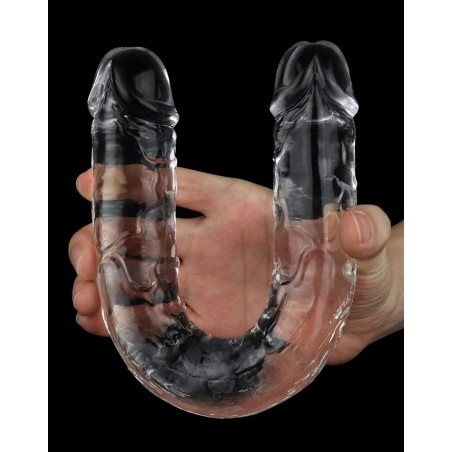 Double Dildo - Gode Transparent - LoveToy - 30cm