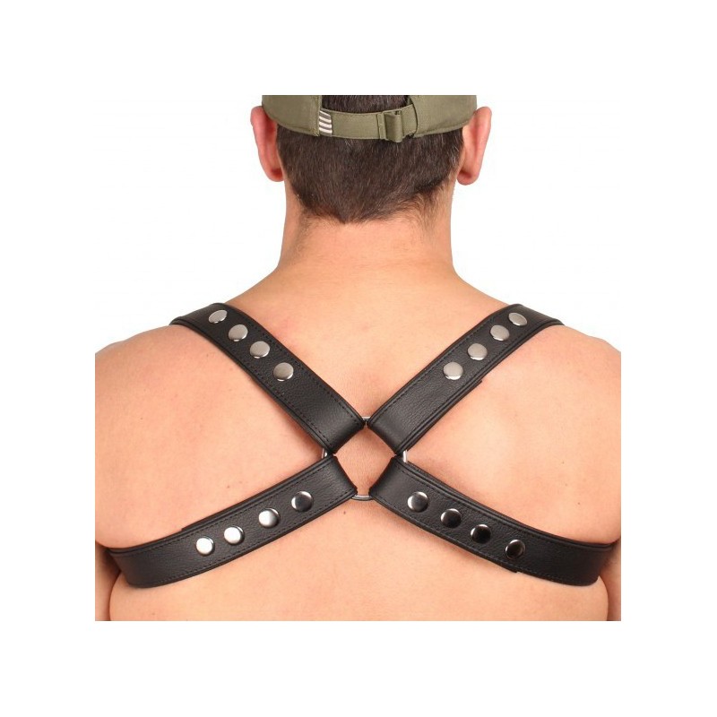 HARNAIS "BUTTERFLY" EN CUIR  NOIR/NOIR