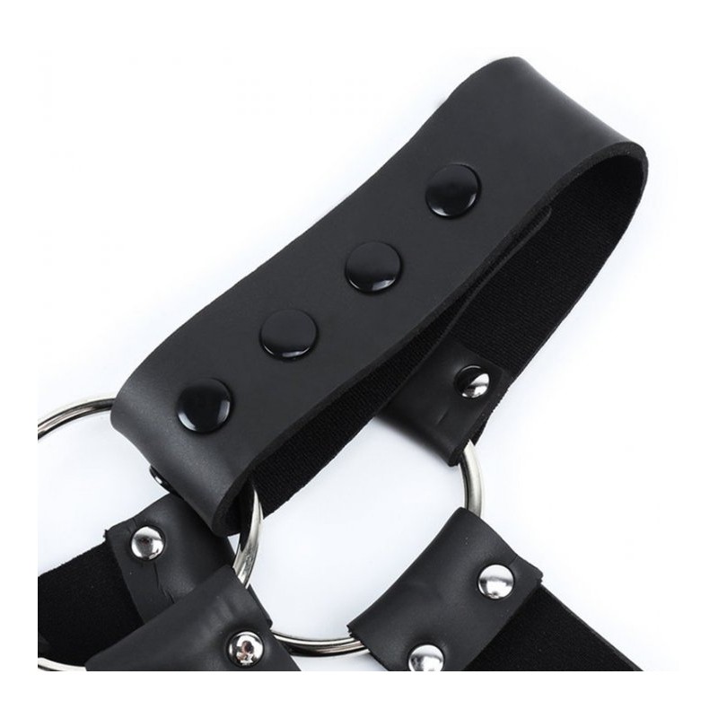 Harnais en néoprène Cross Body Zip Noir