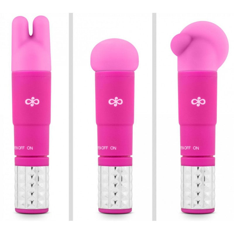 Mini Vibro Revitalize 3 Embouts Rose