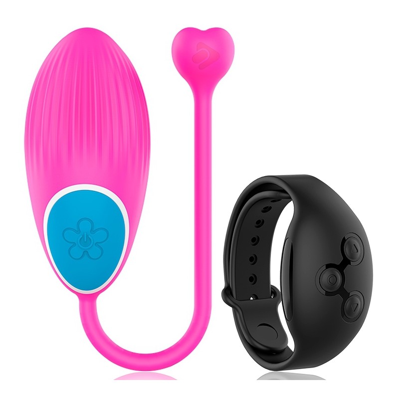 Oeuf vibrant sans fil Egg Watch 7.5 x 3.5cm Rose