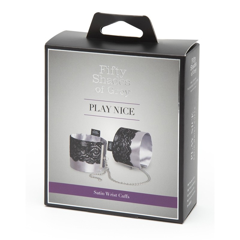 boite Poignets en satin et dentelle - 50 Nuances de Grey