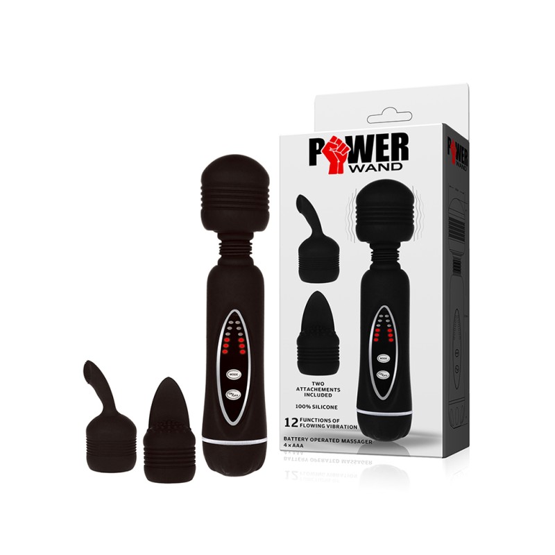Masturbateur-Wand - Noir - Power Wand avec 2 Têtes
