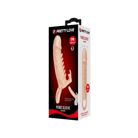 Gaine Pénis Design Côtelé & Cockring - Nude - Emmitt - Pretty Love