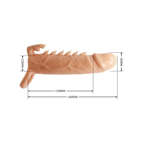 Gaine Pénis Design Côtelé & Cockring - Nude - Emmitt - Pretty Love