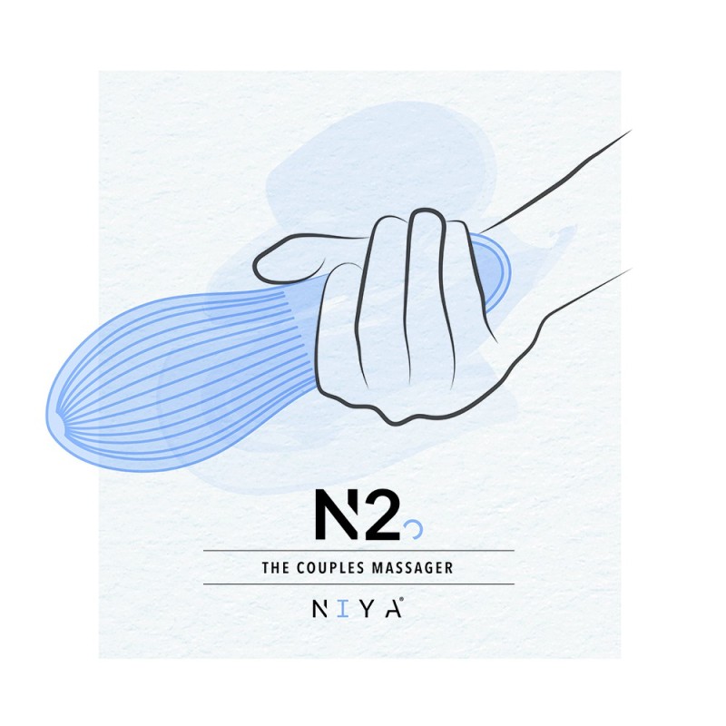 démonstration Vibromasseur Couple - Bleu Clair - NIYA 2 - NIYA