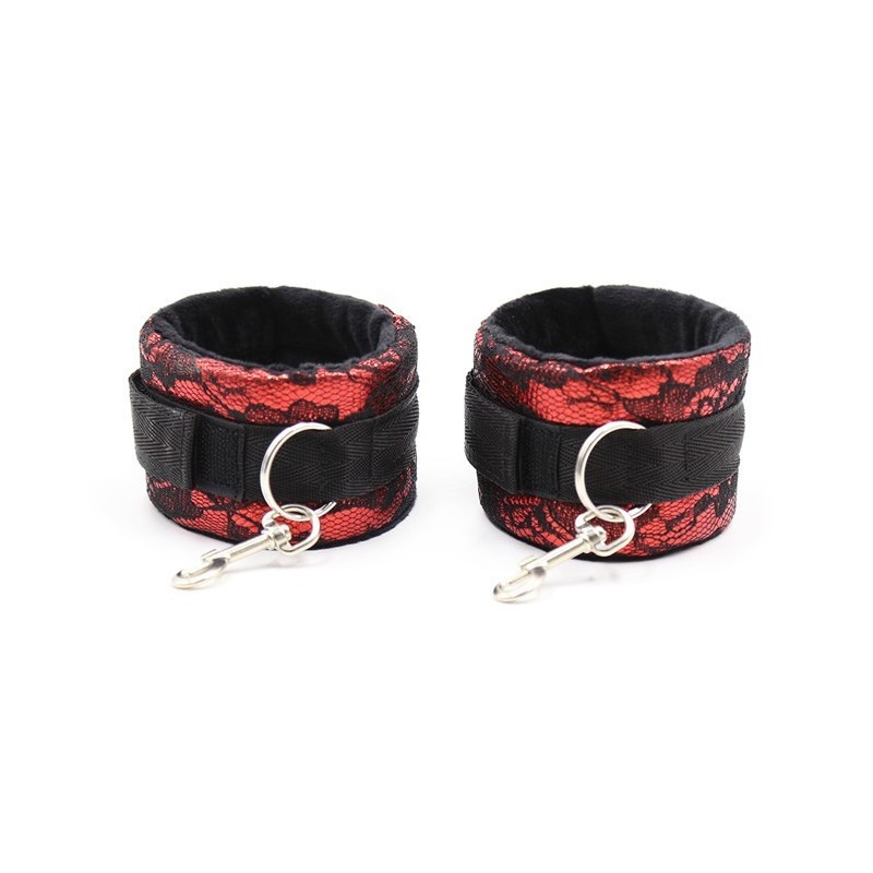 Kit Bondage Collier + Menottes Rouge