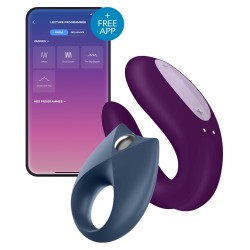 Pack Couple Satisfyer Partner Box - 2 Sextoys connectés
