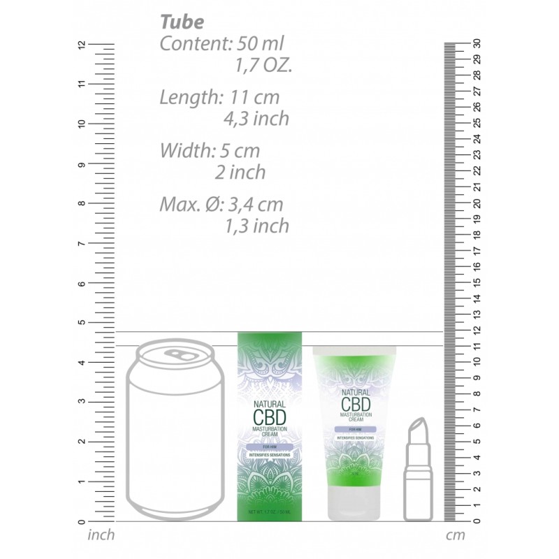format Crème de masturbation Natural CBD 50ml