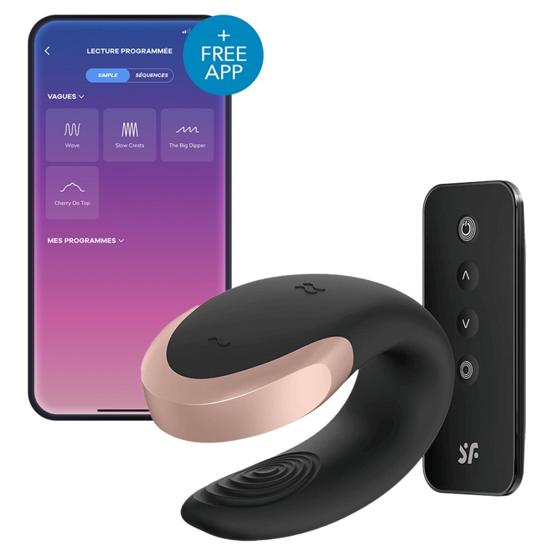 Stimulateur connecté Couples - Double Love Luxury - SATISFYER