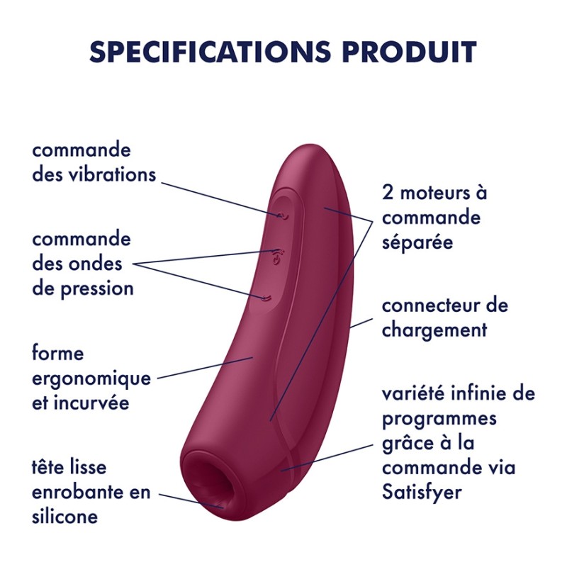 Notice Stimulateur de clitoris CURVY 1+ Rose - SATISFYER